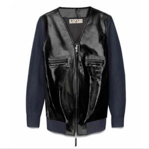 Marni x HM collection patent jacket size 6 S M